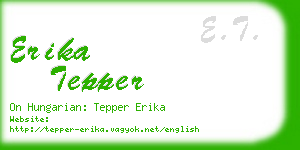 erika tepper business card